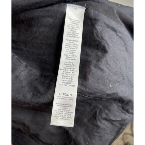 Chico’s Size 2 US 12 L Red Embroidered Paisley Sequin Jacket Blazer Boho Dress - Picture 6 of 7